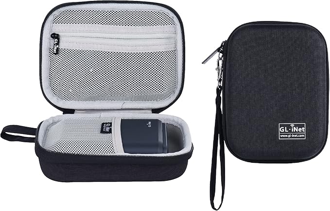 GL.iNet Gadget Organizer Case for Travel Routers GL-AXT1800/ GL-MT3000/ GL-SFT1200/ GL-E750, Chargers, Cables, and Accessories, Sturdy & Durable Pouch, Hand-carry EVA bag, Anti-shock, Water Resistant