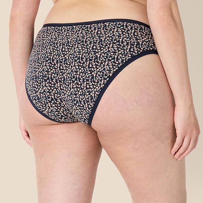 Amazon Essentials Women's Breathable Cotton Bikini Brief Underwear with Full Coverage, Multipacks