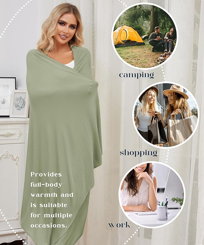 Tencel Cashmere Shawl Wraps for Women,Pashmina Stole Airplane Travel Wool Scarf Blanket Wrap Lightweight UPF 50+