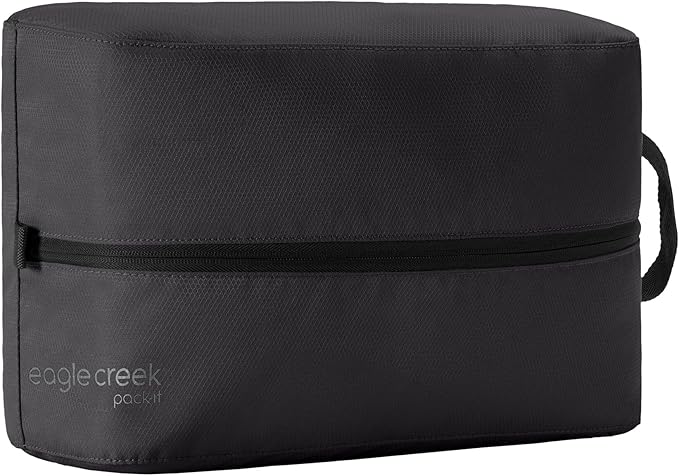 Eagle Creek Pack-It Reveal Multi Shoe Cube - Dual-Compartment Shoe Cube for Optimizing Luggage Space - Travel-Friendly - Easy-Grab Zipper & Quick Grab Handle - Lightweight & Portable - Black
