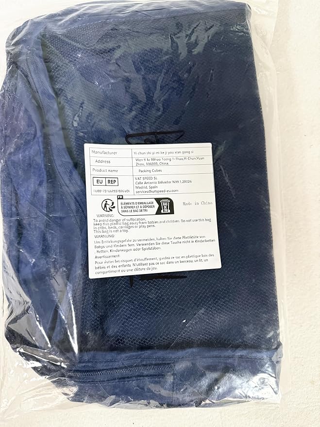 7 Set Packing Cubes Compression, Travel Packing Organizers Cubes, Clothes Storage Bags, Luggage Suitcase Organizer Bags, Travel Bag Organizer Packing Bags for Carry on Suitcase (Navy Blue)
