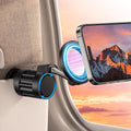 OMOTON 360°Rotating Magnetic Airplane Phone Holder Mount, for Magsafe Airplane Travel Essentials Accessories, Adjustable Foldable Universal Handsfree Phone Stand for iPhone 17 16 15 14 Pro Max Air