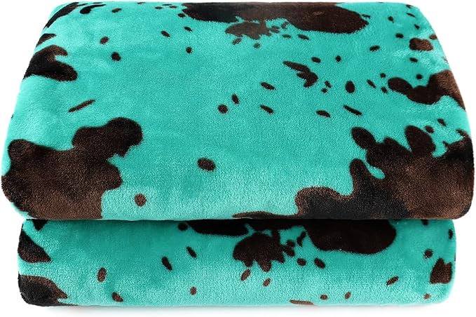 Teal Throw Blanket, Soft Warm Small Turquoise Blue Blankets for Girls Boys, Fuzzy Plush Home Room Decor, Teal Gifts for Girls Boys 40"x50"