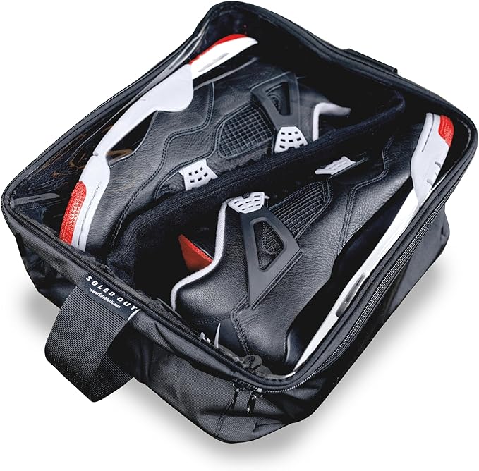 SoleGuardian XXL Sneaker Travel Case – U.S. Brand – Clear Waterproof Lid, Adjustable Dividers – Soft Bag Organizer for up to 4 Pairs of Casual, Athletic, Golf & Sports Shoes, Gift for Men & Women (3)