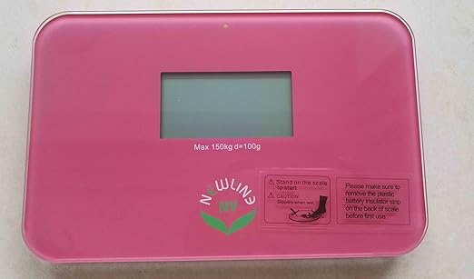 NewlineNY Auto Step On Super Mini Travel Bathroom Scale, 5.25" x 8.5" SBB0638SM: Strawberry Ice