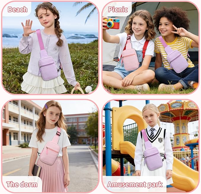 Mothers Day Gifts for Daughter, Birthday Graduation Gifts for 8 9 10 11 12 Year Old Teens Girls Her,Fanny Pack Sling Crossbody Bag Belt Bags Purse, Preppy Teen Girl Gift Trendy Stuff Travel Essentials