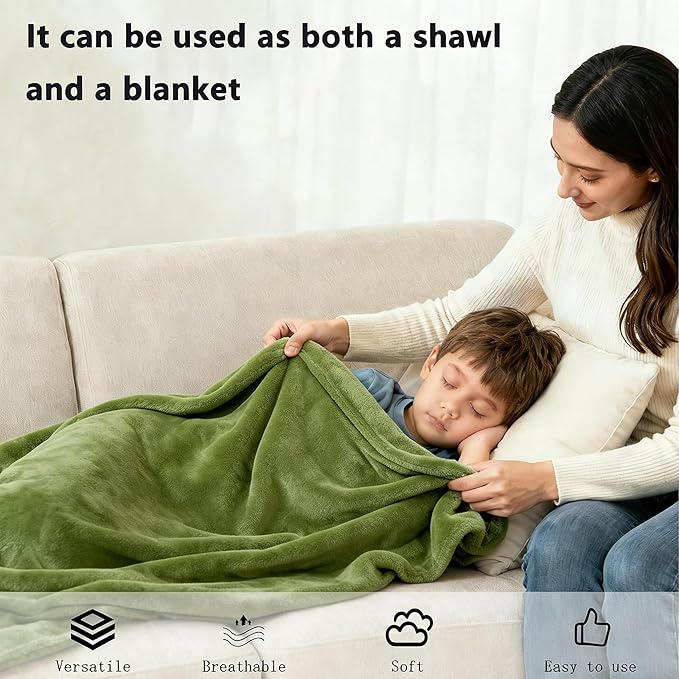 SNZ Wearable Blanket for Womens and Mens, Comfy Flannel Poncho, Snuggie Warm Shawl Wraps for Women, Birthday Gift Ideas