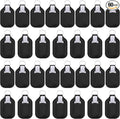 Duufin 60 Pieces Hand Sanitizer Holder Empty Travel Size Bottles Set Including 30 Pieces Clear Refillable Bottles and 30 Pieces Black Hand Sanitizer Holders for Keychain Backpack and Purse