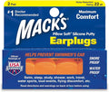 Mack’s Pillow Soft Silicone Earplugs – 2 Pair – The Original Moldable Silicone Putty Ear Plugs for Sleeping, Snoring, Swimming, Travel, Concerts and Studying
