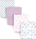 Hudson Baby Unisex Baby Cotton Flannel Receiving Blankets, Peacock, One Size