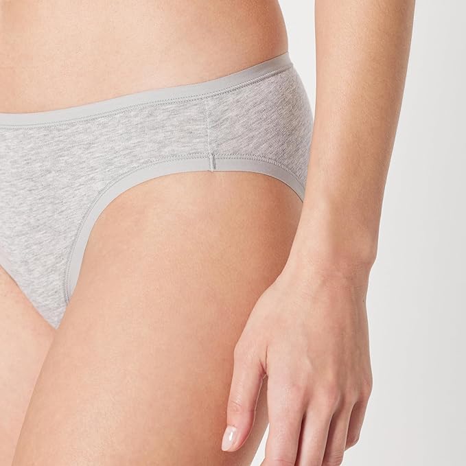 Amazon Essentials Women's Breathable Cotton Bikini Brief Underwear with Full Coverage, Multipacks
