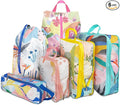 6 Pcs Compression Packing Cubes, Packing Cubes for Travel, Waterproof Luggage Organizer Bags Set, Cute Packaging Cubes for Women Kids Backpack Carry-Ons