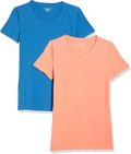 Amazon Essentials Women's Regular-Fit Short-Sleeve T-Shirt (Crewneck and V-Neck Options), Multipacks