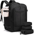 LOVEVOOK Travel Backpack for Men Women, 40L Carry on Backpack Flight Approved with 3 Packing Cubes, Extra Large Personal Item Bag Fits 17.3 inch Laptop for Airplanes, Water Resistant Daypack, Black