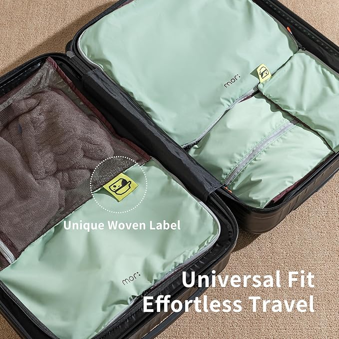 Morning Deer 5-Piece Set Packing Cubes for Travel,Hanging Luggage Storage Organizer Bags for Suitcase, Perfect for Business Trips & Vacation Organize Clothes, Shoes, Toiletries,Cosmetics & Cards