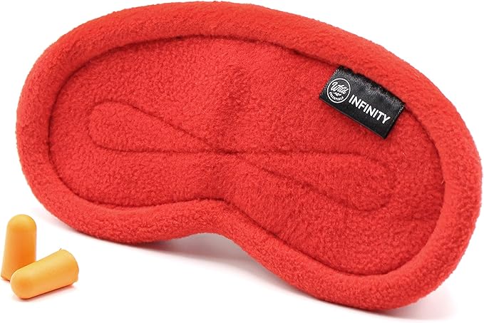 Wild Essentials Infinity Fleece Luxury Sleep Mask - Sunset Red