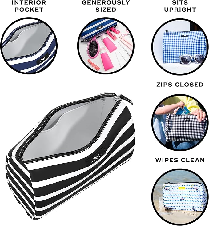 SCOUT Packin' Heat Toiletry Bag - Makeup, Toiletry & Cosmetic Bag, Fits Full Size Items, Inside Pocket, Water-Resistant, Zips Closed