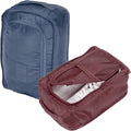 Foldable Travel Shoe Bag, Waterproof Shoe Pouches Organizer with Handle Travel Packing Cubes -Fitting for Storing (Sneakers/Sandals/Fitness Shoes) 2 Pcs & Dark Red/Navy Blue