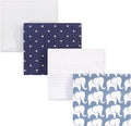 Hudson Baby Unisex Baby Cotton Flannel Receiving Blankets, Boy Elephant, One Size