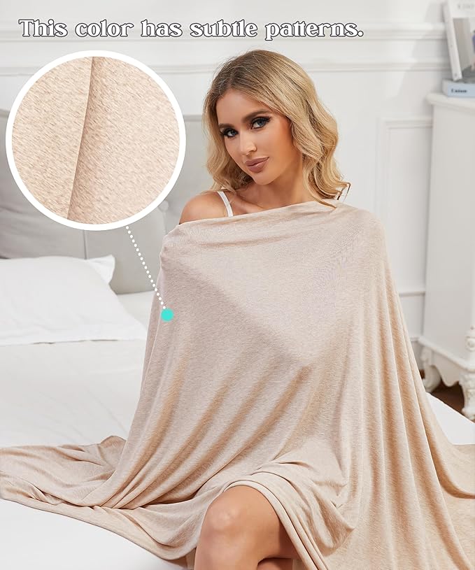 Tencel Cashmere Shawl Wraps for Women,Pashmina Stole Airplane Travel Wool Scarf Blanket Wrap Lightweight UPF 50+