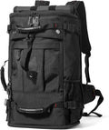 YOUMIAN Large Capacity For Travel Hiking Sports Carry On Backpack Durable Convertible Duffle Bag Laptop airplane (Black, 60L-Large DualMainOpening)