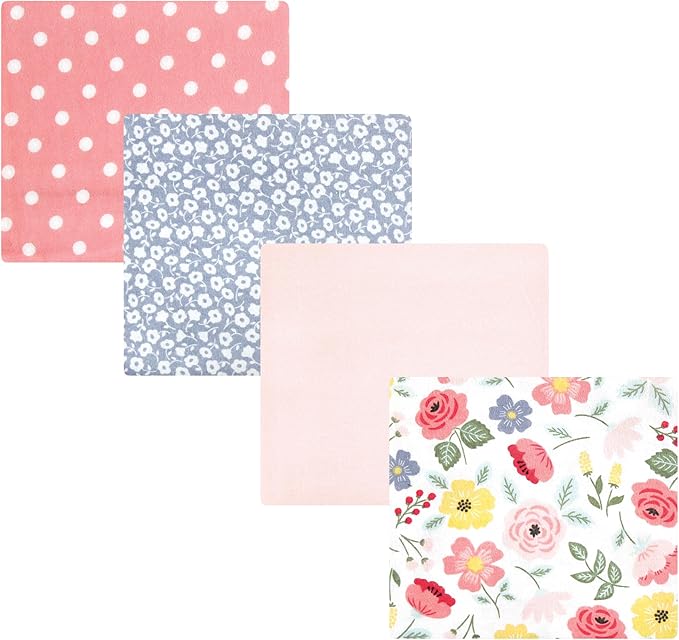 Hudson Baby Unisex Baby Cotton Flannel Receiving Blankets, Modern Botanical, One Size