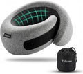 Travel Neck Pillow Memory Foam – Best Airplane Neck Pillow for Long Flights, Soft Ergonomic Neck Support, Compact Travel Pillow for Plane & Car, Airplane Travel Essentials