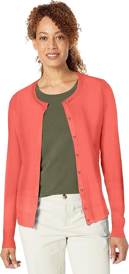 Amazon Essentials Women's Lightweight Crewneck Cardigan Sweater (Available in Plus Size)