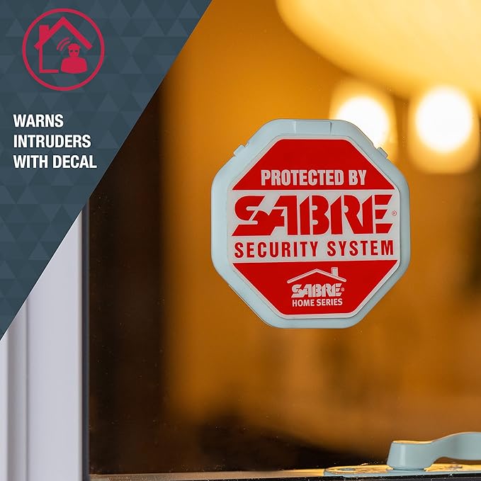 Sabre 120 dB Wedge Door Stop Security Alarm, Extremely Loud Wireless Siren Audible Up to 1,500 Ft., Non-Skid Pad, Compact Alarm Great for Home, Travel, Apartment or Dorm