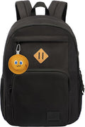 KEOFID Lightweight Travel backpack for Men and Women, Laptop Backpack for Work, Large Bag for College, Water Resistent(Black with Yellow)