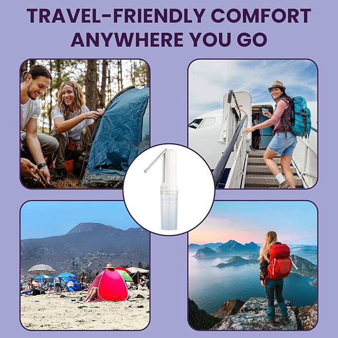 Portable Bidet for Travel – USB-C 800mAh Rechargeable Battery Travel Bidet, IPX7 Waterproof, 3 Adjustable Pressure Modes (Soft to Strong) for Postpartum Care