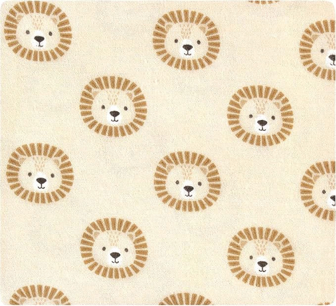 Hudson Baby Unisex Baby Cotton Flannel Receiving Blankets Bundle, Brave Lion, One Size