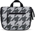 Sherpani Co-Pilot, Travel Toiletry Bag, Hanging Cosmetic Organizer, Water Resistant Makeup Bag, Shower Dopp Kit, Essentials Toiletries for Women, Travel Gift (Houndstooth)