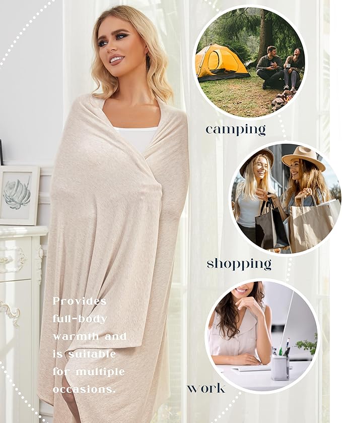 Tencel Cashmere Shawl Wraps for Women,Pashmina Stole Airplane Travel Wool Scarf Blanket Wrap Lightweight UPF 50+