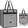 SelfTek Shoe Bags for Travel with Handle, Waterproof Large-Capacity Family Travel Shoe Bag Organizer for Multiple Shoes, Shoe Travel Bags for Packing, Suitable for Luggage Handle (Streifen)