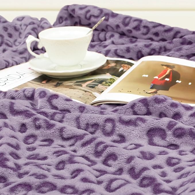 Queen Blanket for Bed & Couch, Purple Soft Fleece Blankets Queen/Full Size, Lightweight Extra Large Lavender Lilac Fuzzy Plush Home Decor, Purple Gifts for Women 90"x90"