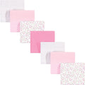 Hudson Baby Unisex Baby Cotton Flannel Receiving Blankets Bundle, Pink Peony, One Size
