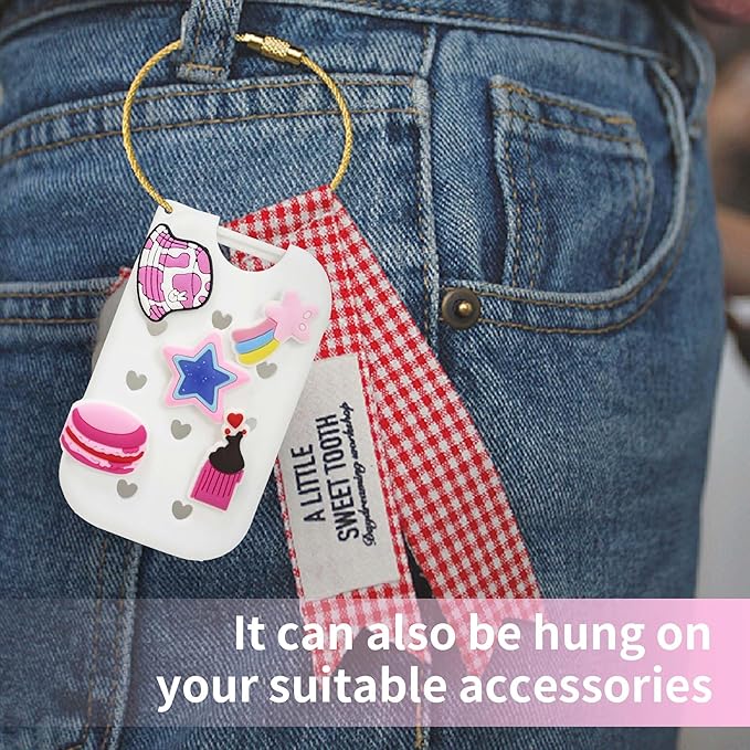 Refillable Hand Sanitizer Spray Bottle - 1oz / 50ml Leakproof Empty Spray Bottle with Silicone Case, Funnel & Clip,Portable Mini Travel Sanitizer Holder for Purse, Pocket, Gym Bag