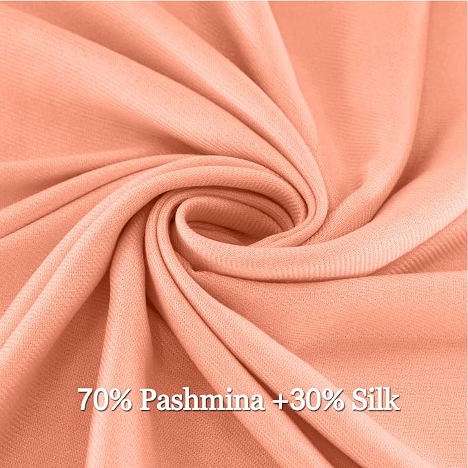 Soft Silky Pashmina Shawl Wraps Solid Colors Scarf for Wedding Evening Dresses