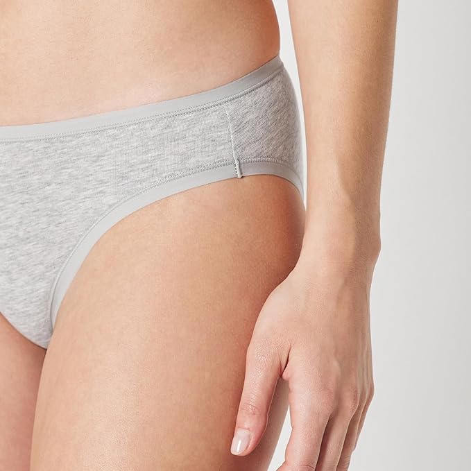 Amazon Essentials Women's Breathable Cotton Bikini Brief Underwear with Full Coverage, Multipacks