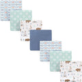 Hudson Baby Unisex Baby Cotton Flannel Receiving Blankets Bundle, Teepee, One Size