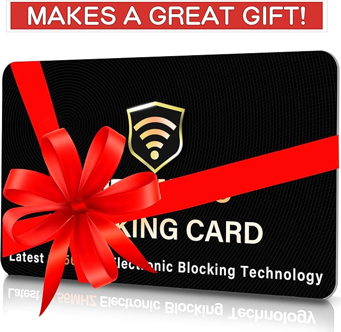 SaiTech IT 20 Pack RFID Blocking Card, One Card Protects Entire Wallet Purse, NFC Contactless Bank Debit Credit Card Protector ID ATM Guard Card Blocker–(Black)