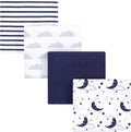 Hudson Baby Unisex Baby Cotton Flannel Receiving Blankets, Moon, One Size