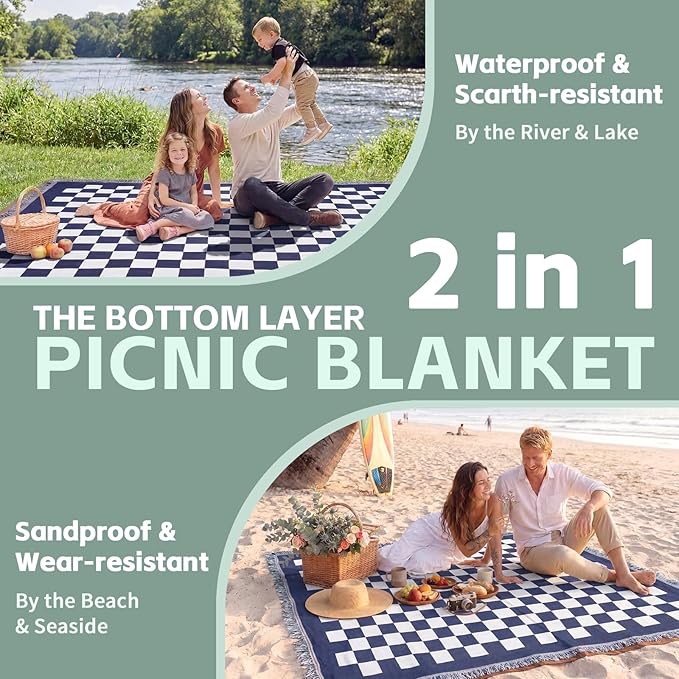 2 in 1 Extra Large Boho Beach Blanket Towel Giant Woven Outdoor Picnic Mat Camping Gear Cruise Essential 2025 Summer Vacation Must Have Airplane Travel Accessories Costa Rica Bahamas Hawaii Trip Stuff
