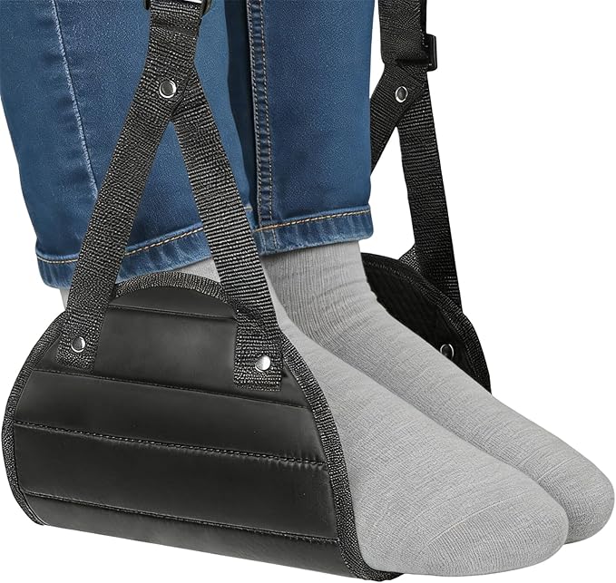 Portable Foot Hammock for air Travel,Airplane Foot Hammock Travel Essentials, Your Long-Haul Flight Must-Have for Relaxed, Comfortable Feet