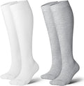 LEVSOX Cotton Compression Socks for Women&Men 20-30mmHg Knee High Cute Support Sock for Nurses Pregnancy Travel