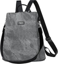 Fmeida PU Leather Backpack Purse for Women Anti Theft Backpack Convertible Fashion Travel Purse Grey