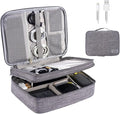 OrgaWise Electronics Organizer, Electronic Accessories Bag Travel Cable Organizer Three-Layer for iPad Mini, Kindle, Hard Drives, Cables, Chargers