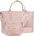 Weekender Bag, Large Travel Duffel Bag for Women, Carry on Overnight Bag with Shoe Compartment and Toiletry Bags