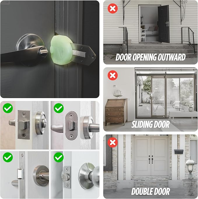 Guard Dog Security Blocklock Portable Door Lock, Hotel Door Locks for Travelers Security, Tough & Durable, Apartment Door Security, Home Security